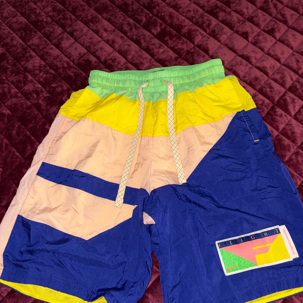 Nike Flight Shorts in Blue with Colorful Accents